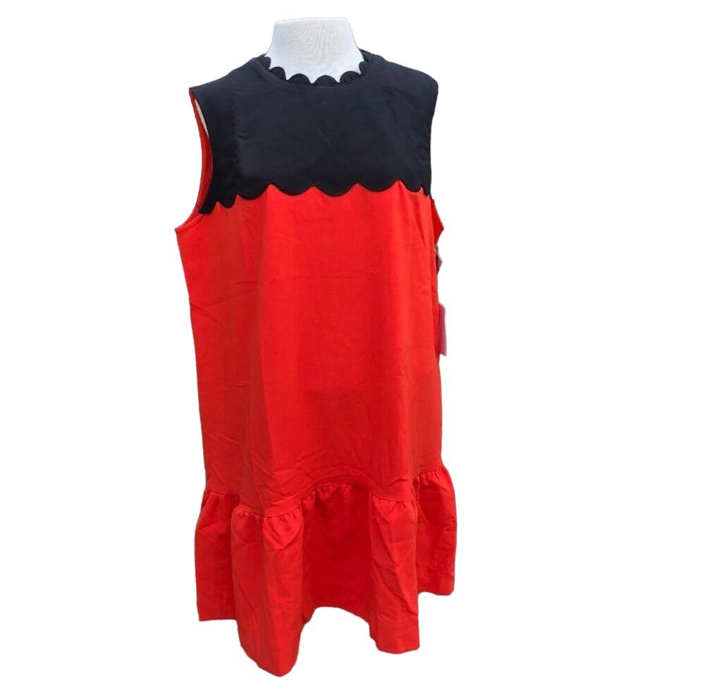 Victoria Beckham Dress Orange Black Plus Sleeveless New